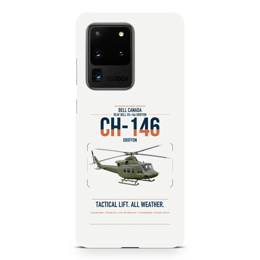 Bell Canada CH-146 Griffon design on samsung case - white