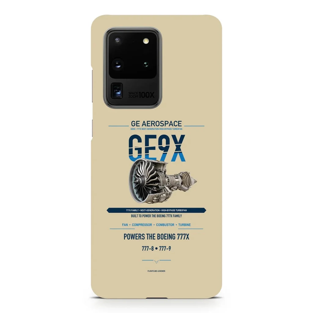 GE9X design on samsung case - beige