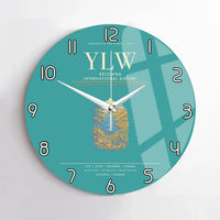 Thumbnail for Kelowna International Airport YLW Wall-Clock No-Frame - Turquoise