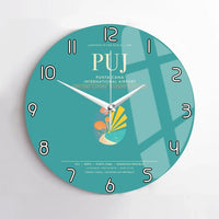 Thumbnail for Punta Cana International Airport PUJ Wall-Clock No-Frame - Turquoise