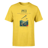 Thumbnail for Matecaña International Airport (PEI) T-Shirt single-side front print in Yellow | matecaña-international-airport-pei-double-side-t-shirt