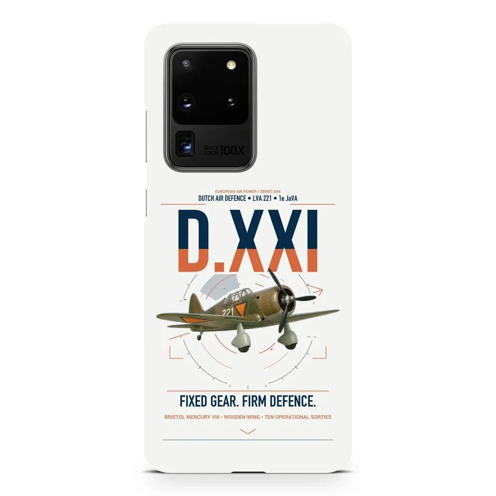 Fokker D.XXI — Dutch LVA aircraft 221 design on samsung case - white