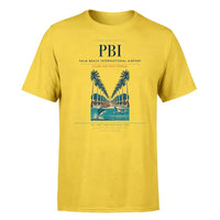 Thumbnail for Palm Beach International Airport (PBI) T-Shirt single-side front print in Yellow | palm-beach-international-airport-pbi-double-side-t-shirt
