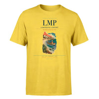 Thumbnail for Lampedusa Airport (LMP) T-Shirt single-side front print in Yellow | lampedusa-airport-lmp-double-side-t-shirt