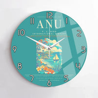 Thumbnail for V. C. Bird International Airport ANU Wall-Clock No-Frame - Turquoise