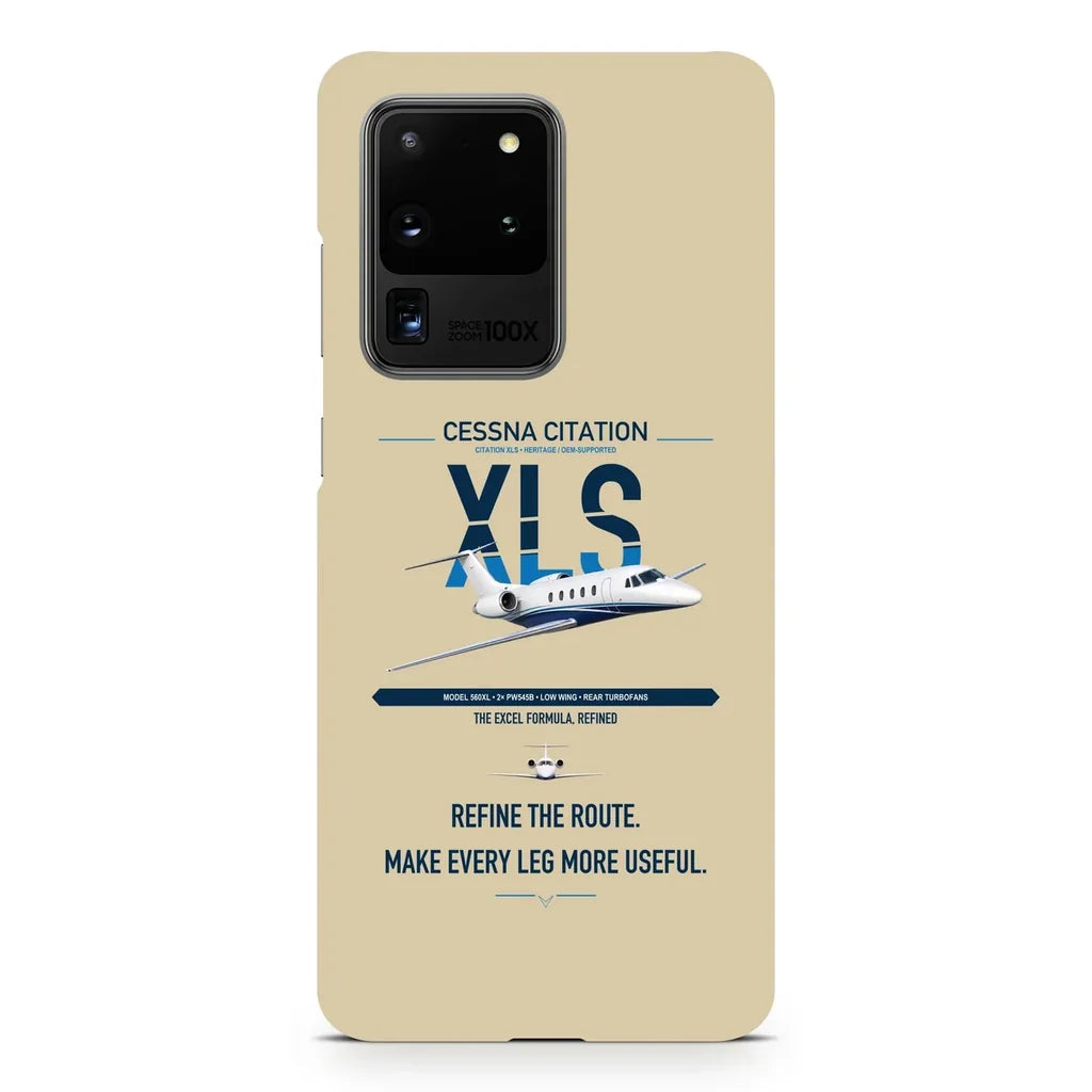 Cessna Citation XLS design on samsung case - beige