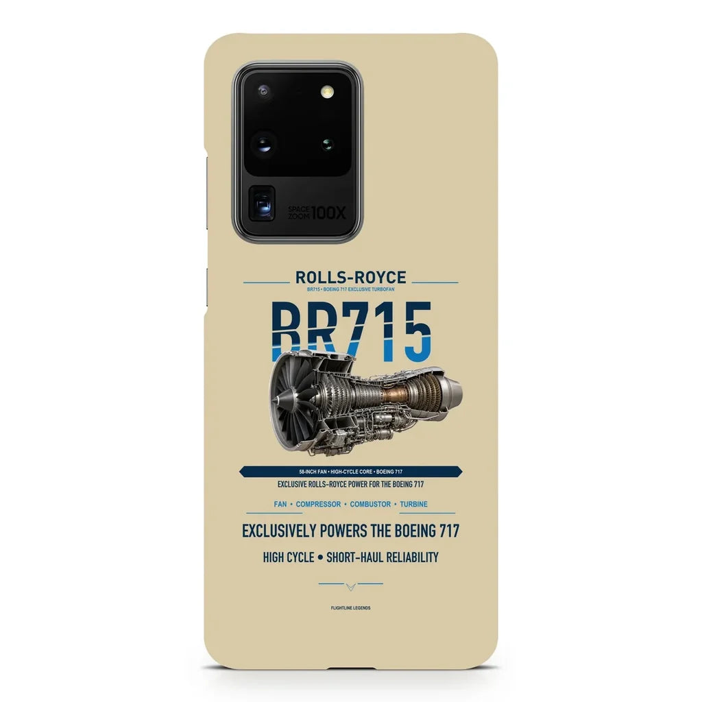 BR715 design on samsung case - beige