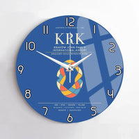 Thumbnail for Krakow John Paul II International Airport KRK Wall-Clock No-Frame - Blue