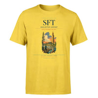 Thumbnail for Skellefteå Airport (SFT) T-Shirt single-side front print in Yellow | skellefteå-airport-sft-double-side-t-shirt