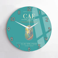 Thumbnail for Columbia Metropolitan Airport CAE Wall-Clock No-Frame - Turquoise
