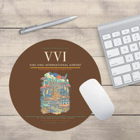 Thumbnail for Viru Viru International Airport VVI Mouse-Pad Round - Brown
