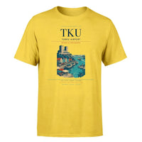 Thumbnail for Turku Airport (TKU) T-Shirt single-side front print in Yellow | turku-airport-tku-double-side-t-shirt