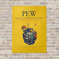 Thumbnail for Bacha Khan International Airport PEW - Canvas No Frame - Yellow