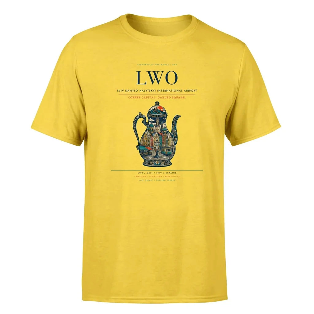 Lviv Airport (LWO) Premium T-Shirt Yellow