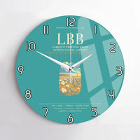 Thumbnail for Lubbock Preston Smith International Airport LBB Wall-Clock No-Frame - Turquoise