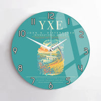 Thumbnail for Saskatoon John G. Diefenbaker International Airport YXE Wall-Clock No-Frame - Turquoise