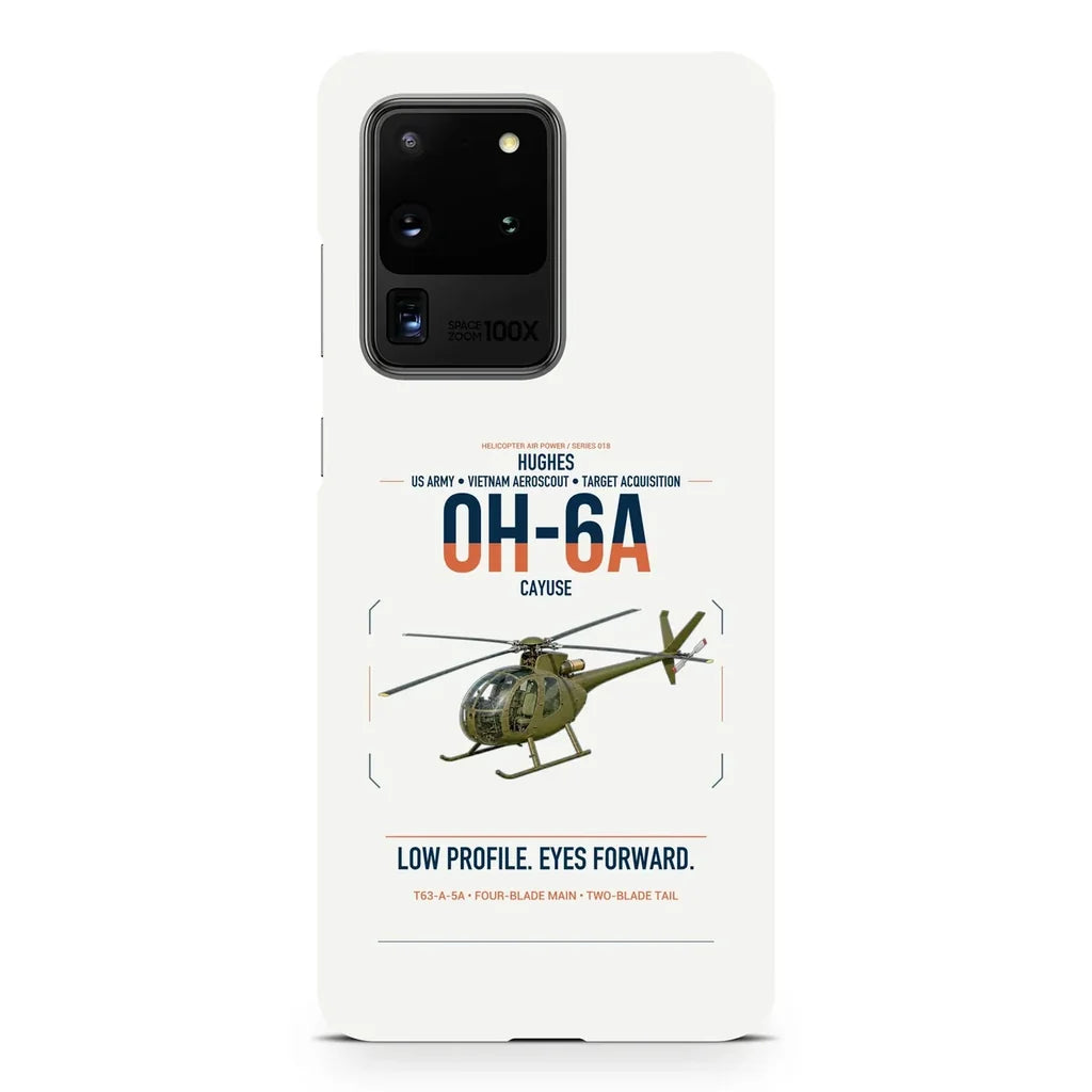 Hughes OH-6A Cayuse design on samsung case - white