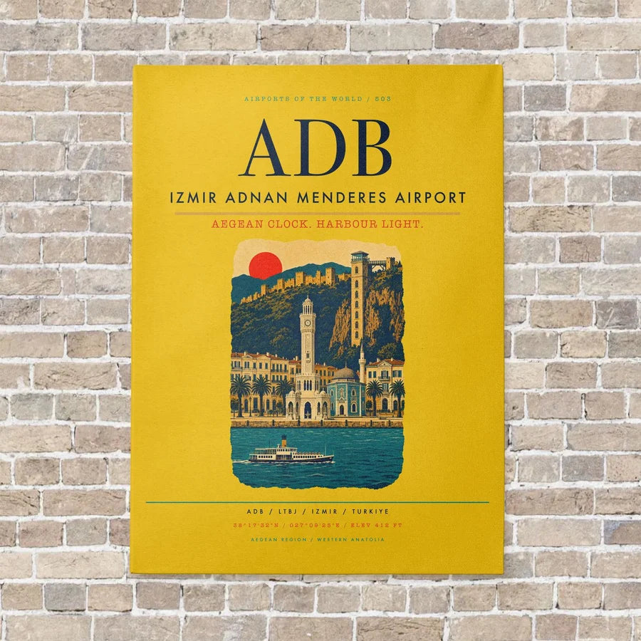 Izmir Adnan Menderes Airport ADB - Canvas No Frame - Yellow