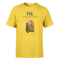 Thumbnail for Glasgow Prestwick Airport (PIK) T-Shirt single-side front print in Yellow | glasgow-prestwick-airport-pik-double-side-t-shirt