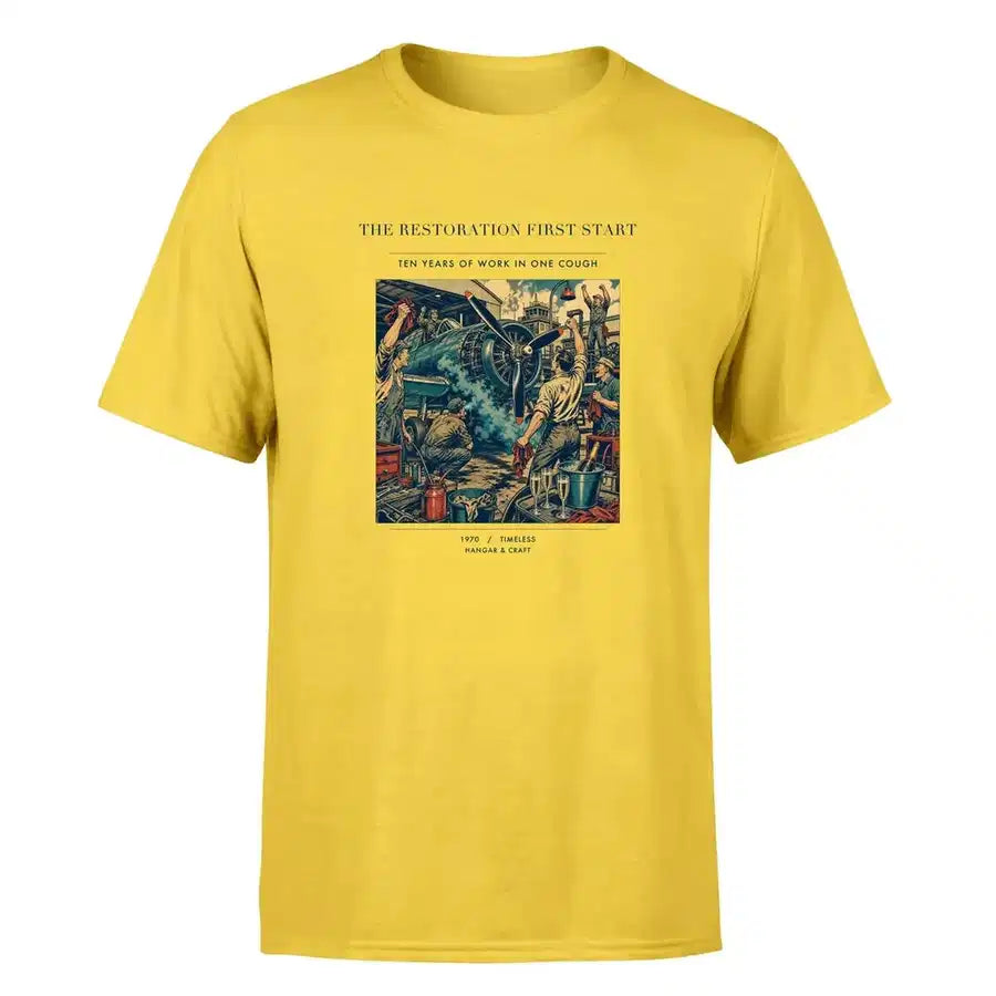VINTAGE G4455 - The Restoration First Start - Premium T-Shirt design on yellow premium t shirt
