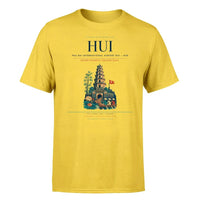 Thumbnail for Phu Bai International Airport (HUI) T-Shirt single-side front print in Yellow | phu-bai-international-airport-hui-double-side-t-shirt