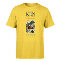 Thumbnail for Kiruna Airport (KRN) T-Shirt single-side front print in Yellow | kiruna-airport-krn-double-side-t-shirt