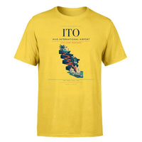 Thumbnail for Hilo International Airport (ITO) T-Shirt single-side front print in Yellow | hilo-international-airport-ito-double-side-t-shirt