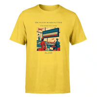 Thumbnail for VINTAGE G4302 - The Flight Board Flutter - Premium T-Shirt design on yellow premium t shirt