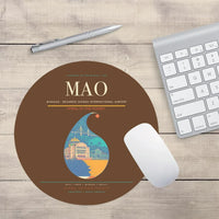 Thumbnail for Manaus - Eduardo Gomes International Airport MAO Mouse-Pad Round - Brown