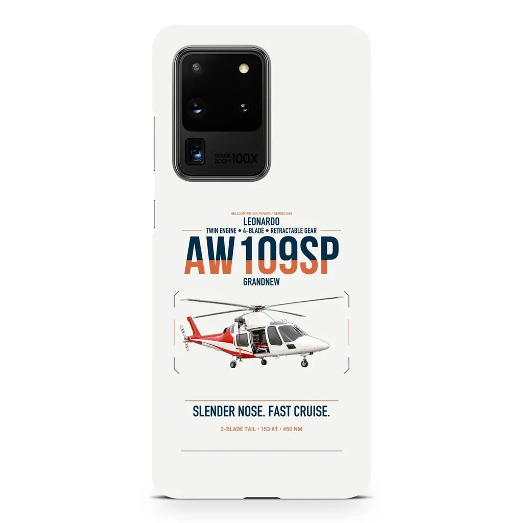 Leonardo AW109SP GrandNew design on samsung case - white