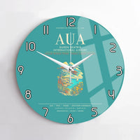 Thumbnail for Queen Beatrix International Airport AUA Wall-Clock No-Frame - Turquoise