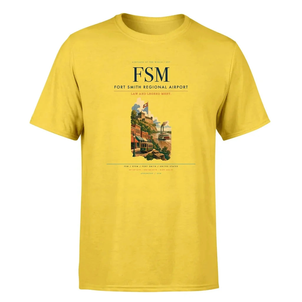 Fort Smith Airport (FSM) Premium T-Shirt Yellow