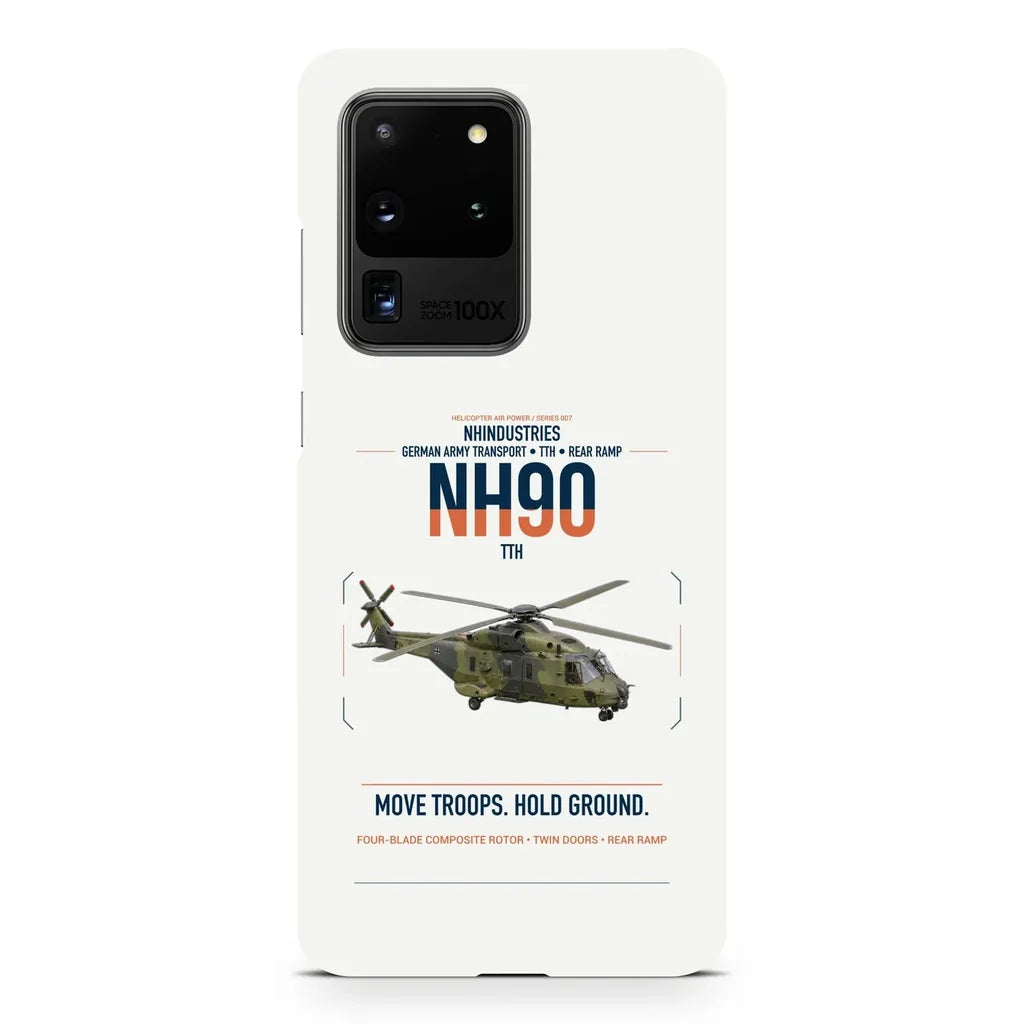 NHIndustries NH90 TTH design on samsung case - white