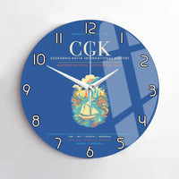Thumbnail for Jakarta Soekarno-Hatta International Airport CGK Wall-Clock No-Frame - Blue