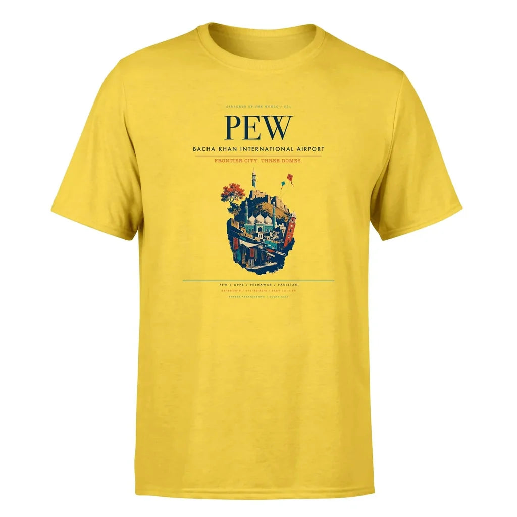 Peshawar Airport (PEW) Premium T-Shirt Yellow