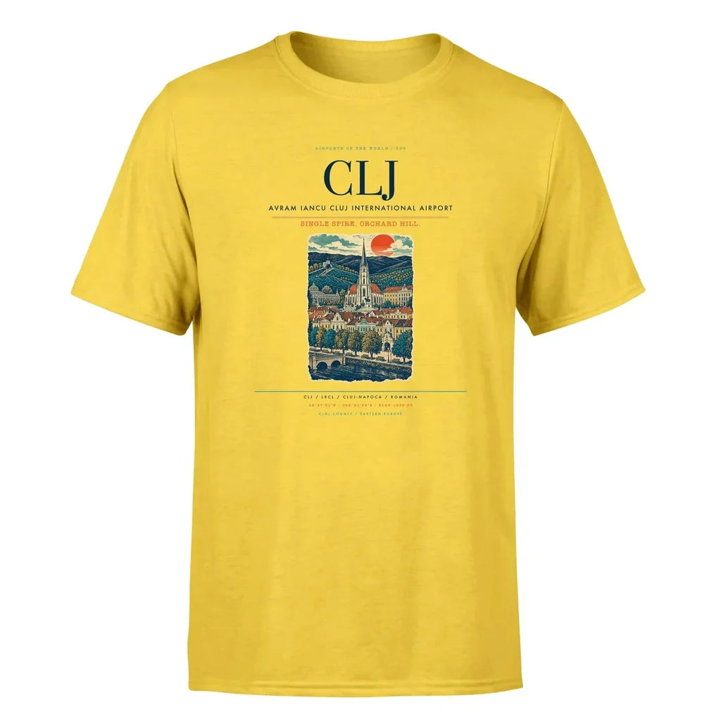 Cluj-Napoca Airport (CLJ) Premium T-Shirt Yellow