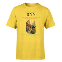 Thumbnail for Bornholm Airport (RNN) T-Shirt single-side front print in Yellow | bornholm-airport-rnn-double-side-t-shirt