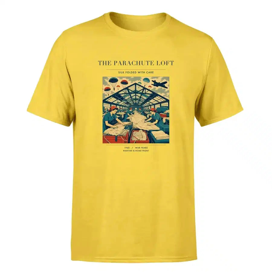VINTAGE G4508 - The Parachute Loft - Premium T-Shirt design on yellow premium t shirt