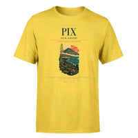 Thumbnail for Pico Airport (PIX) T-Shirt single-side front print in Yellow | pico-airport-pix-double-side-t-shirt