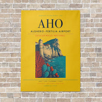 Thumbnail for Alghero–Fertilia Airport AHO - Canvas No Frame - Yellow
