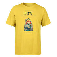 Thumbnail for Wiley Post–Will Rogers Memorial Airport (BRW) T-Shirt single-side front print in Yellow | wiley-postwill-rogers-memorial-airport-brw-double-side-t-shirt