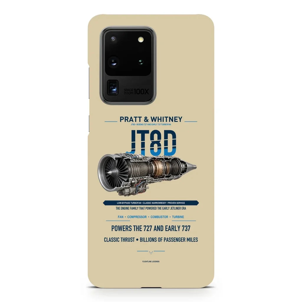JT8D design on samsung case - beige