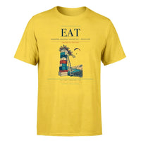 Thumbnail for Pangborn Memorial Airport (EAT) T-Shirt single-side front print in Yellow | pangborn-memorial-airport-eat-double-side-t-shirt