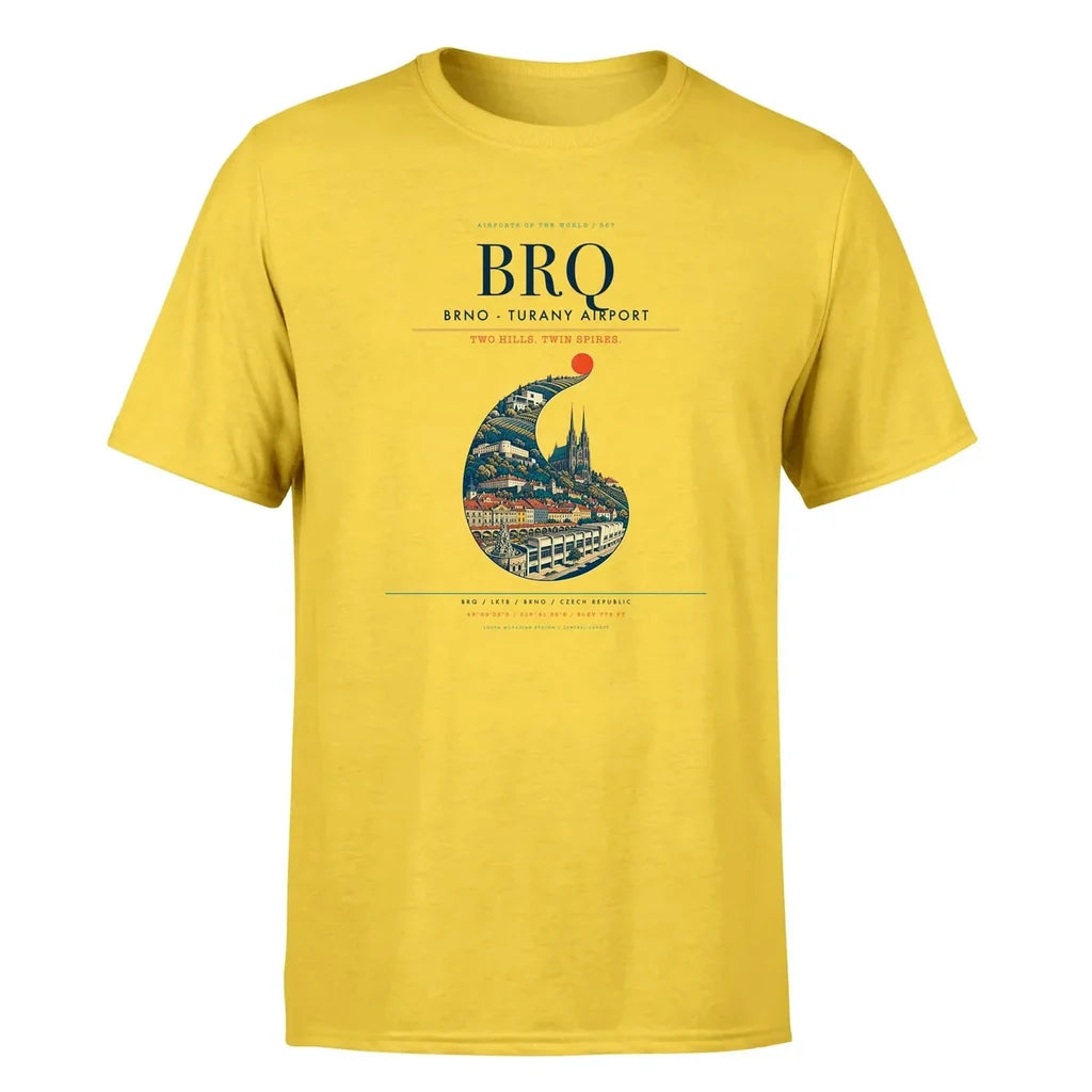 Brno Airport (BRQ) Premium T-Shirt Yellow