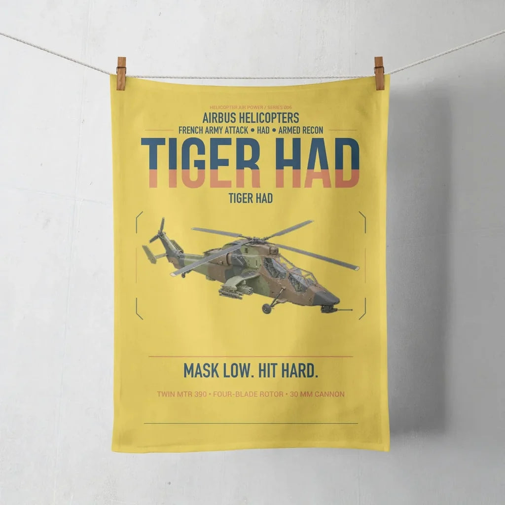 Airbus Helicopters Tiger HAD design on yellow towel