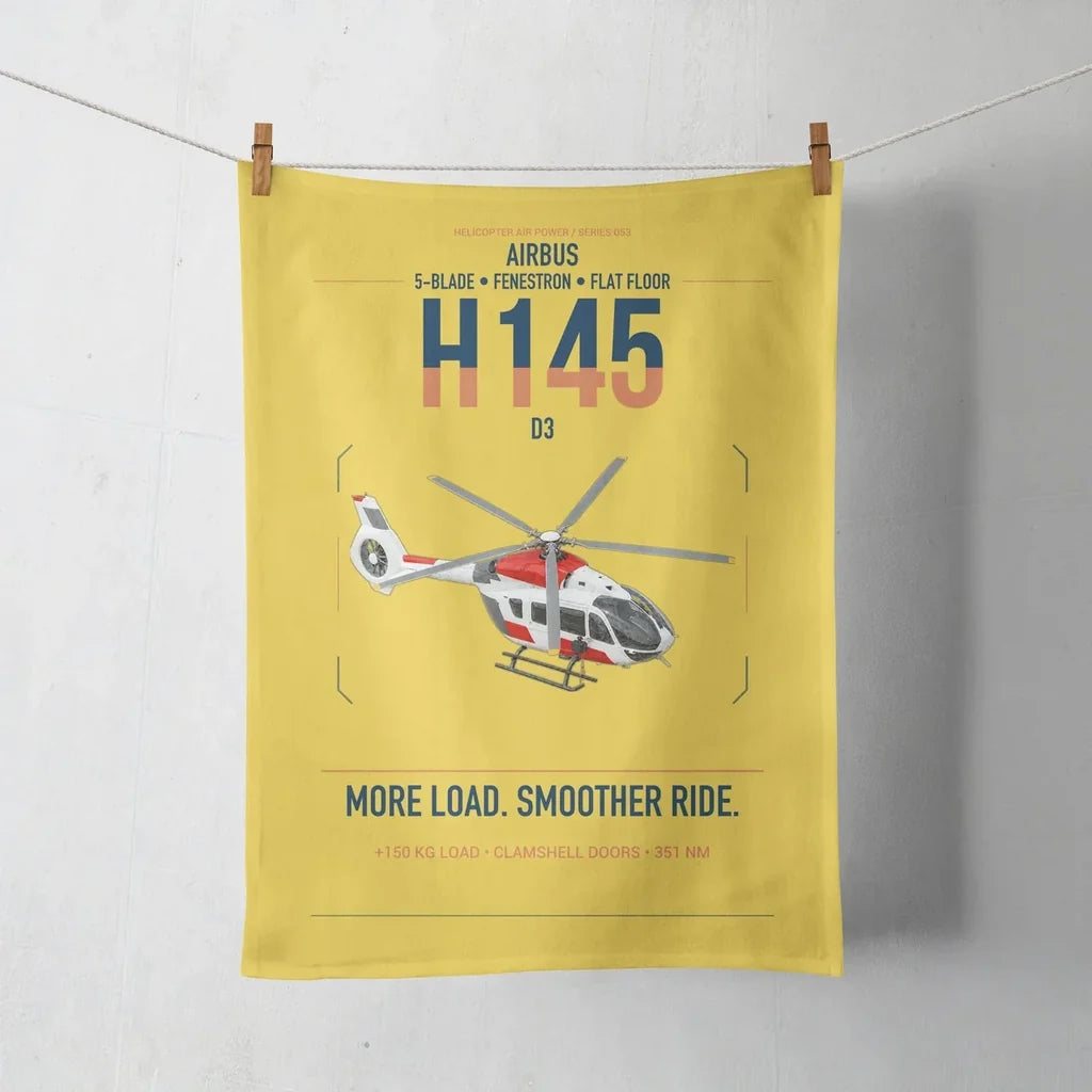 Airbus H145 D3 design on yellow towel
