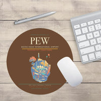 Thumbnail for Bacha Khan International Airport PEW Mouse-Pad Round - Brown