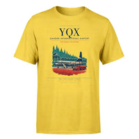 Thumbnail for Gander International Airport (YQX) T-Shirt single-side front print in Yellow | gander-international-airport-yqx-double-side-t-shirt