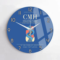 Thumbnail for John Glenn Columbus International Airport CMH Wall-Clock No-Frame - Blue