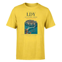 Thumbnail for City of Derry Airport (LDY) T-Shirt single-side front print in Yellow | city-of-derry-airport-ldy-double-side-t-shirt